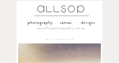 Desktop Screenshot of allsopphotography.com.au